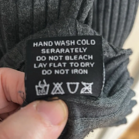 ETHYL Women’s Ribbed Grey Sweater - Picture 5 of 5